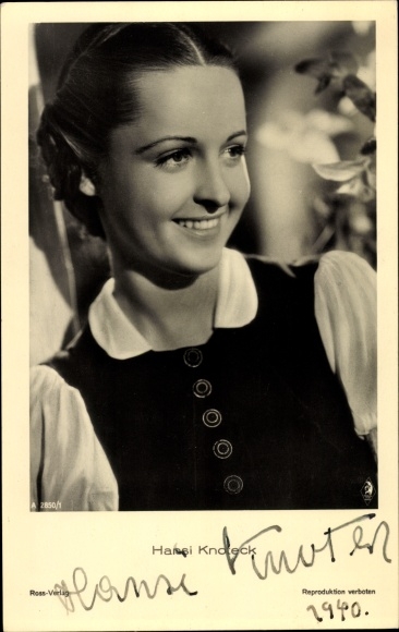 Postcard actress Hansi Knoteck, portrait