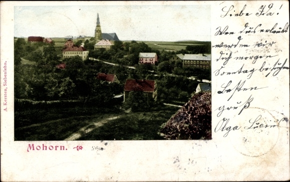 Ak Mohorn Wilsdruff Sachsen, gedeeltelijk zicht, huizen