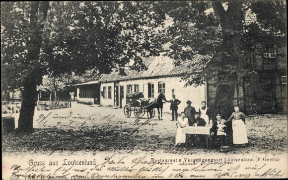 Ak Güby in Schleswig Holstein, Restaurant und Vergnügungsort Louisenlund