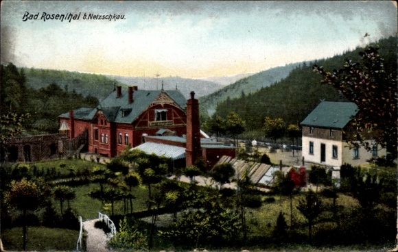 Postcard Netzschkau in Vogtland, Restaurant Bad Rosenthal