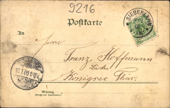 Chromo-Litho Siebenlehn Großschirma in Saxony, Romanus, Ratskeller, school, customs house