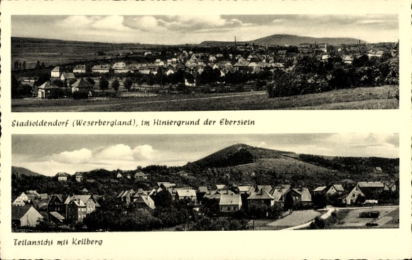 Widokówka Stadtoldendorf w Dolnej Saksonii, Panorama, Eberstein, Kellberg