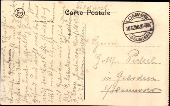 Postcard Louvain Leuven Flemish Brabant, La Gare, Monument