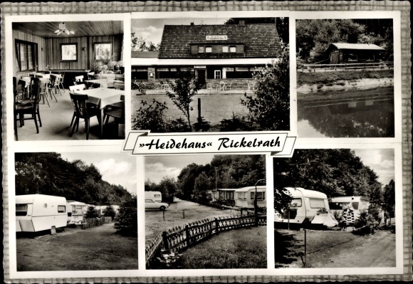 Postcard Rickelrath Wegberg North Rhine-Westphalia, inn and campsite Heidehaus