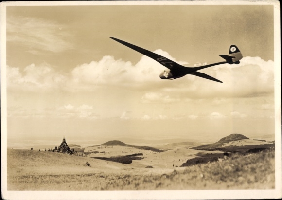 Ak Gersfeld in der Rhön Hessen, Wasserkuppe, Segelflugzeug
