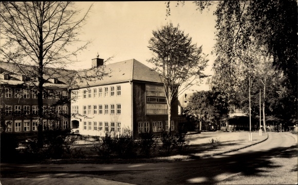 Postcard Obergöltzsch Rodewisch in Vogtland Saxony, miners&#39; hospital