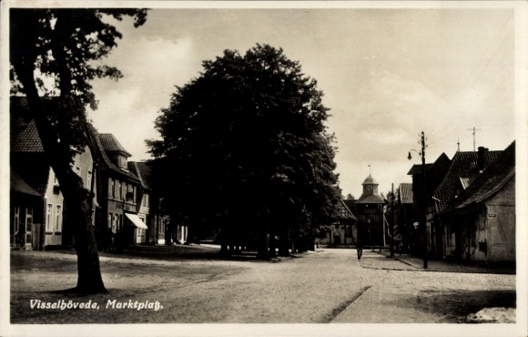 Postcard Visselhövede in Lower Saxony, market square