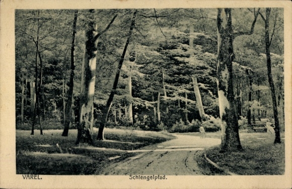 Postcard Varel in Oldenburg Jadebusen, Schlengelpfad