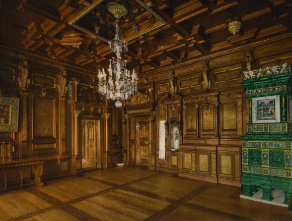 Photo Zurich City Switzerland, Swiss National Museum, interior view, tiled stove