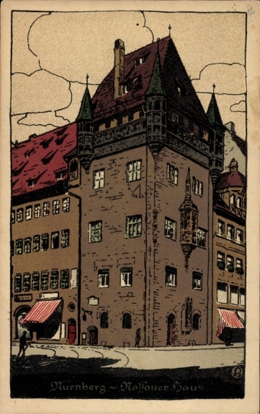 Steindruck Ak Nürnberg in Mittelfranken, Nassauer Haus