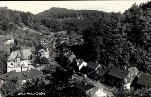 Postcard Bad Thal Ruhla in Thuringia, partial view