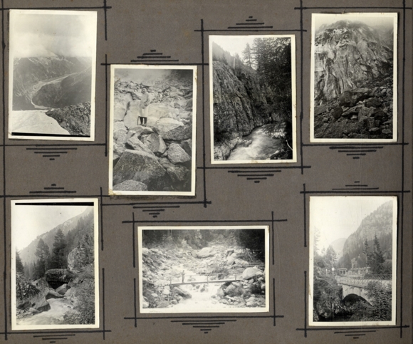 Photo album alpinism, mountaineers, glaciers, snow