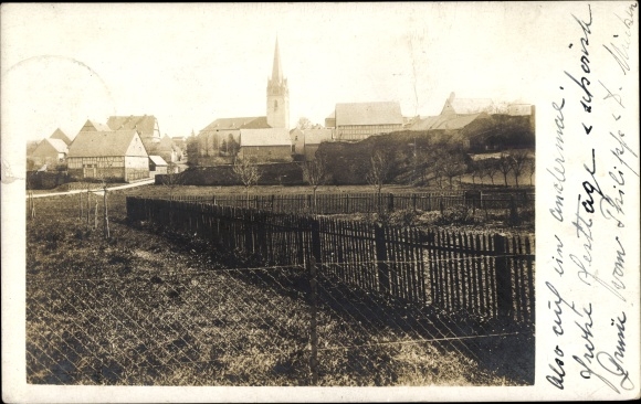 Photo Postcard Kirberg Hünfelden in Taunus Hesse, partial view with church
