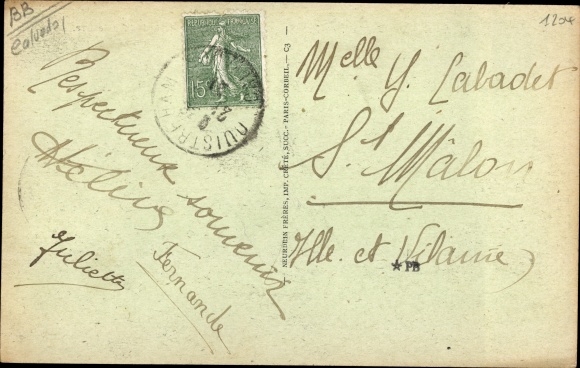 Postcard Riva Bella Calvados, Les Fougeres, View taken from Boulevard d&#39;Angleterre