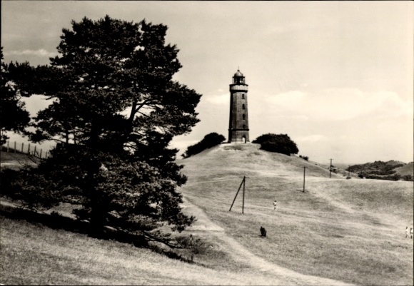 Ak Kloster Insel Hiddensee in der Ostsee, Leuchtturm