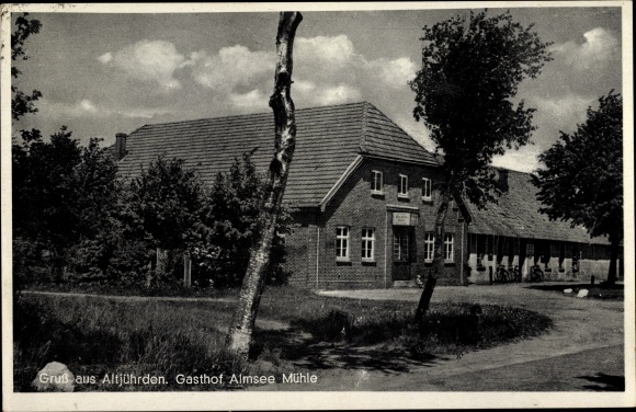 Postcard Altjührden Varel am Jadebusen, Gasthof Almsee Mühle
