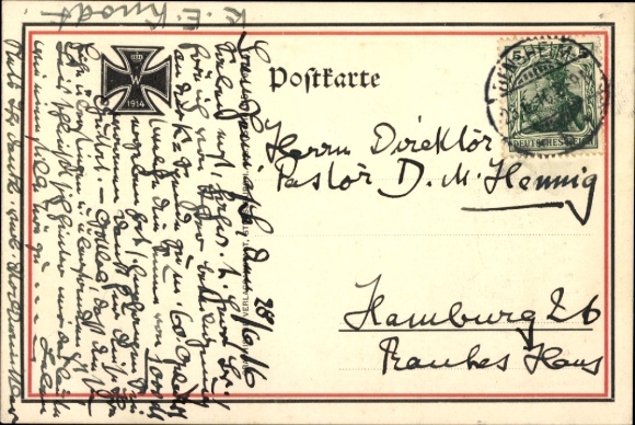 Postcard The Soldier's Night Prayer, KE Knodt, 1. WK