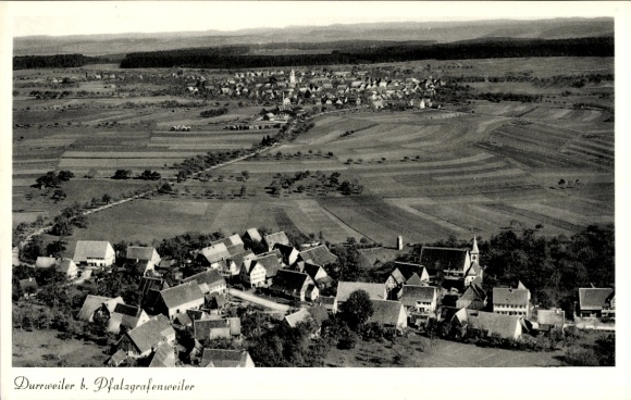 Postcard Durrweiler Pfalzgrafenweiler in Württemberg, aerial photograph