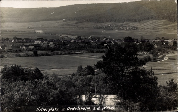 Zdjęcie KP Oedelsheim Oberweser Hessen, Hitlerplatz i widok na miasto