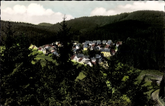Postcard Silberstein Geroldsgrün in the Franconian Forest of Upper Franconia, place with surroundings
