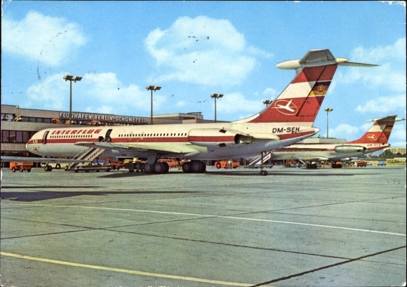 PC Schönefeld near Berlin, Interflug plane in the airport, IL 62