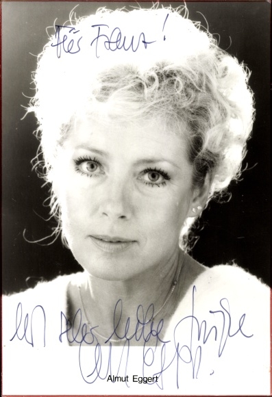 Ak Schauspielerin Almut Eggert, Portrait, Autogramm