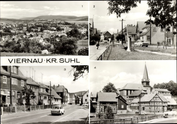 PC Viernau Steinbach Hallenberg in the Thuringian Forest, view from the beer hill, Ernst-Thälmann-Platz