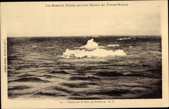 Postcard Saint Pierre and Miquelon, Ice Cream on the Banc de St. Pierre