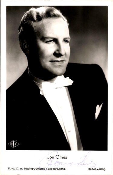 Ak Schauspieler Jon Otnes, Portrait, Autogramm