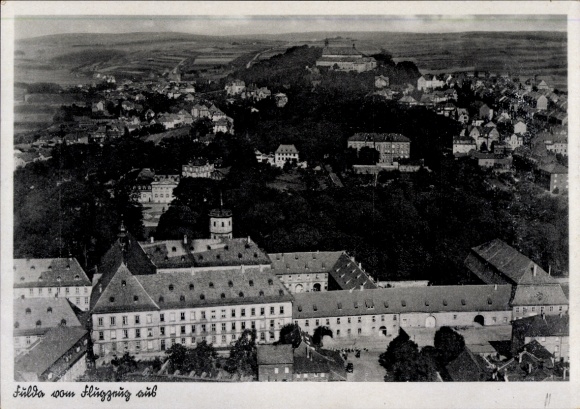 Ak Fulda in Hessen, Fliegeraufnahme