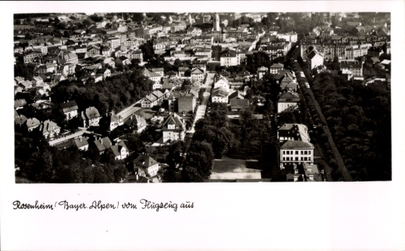 Postcard Rosenheim Oberbayern, aerial photograph