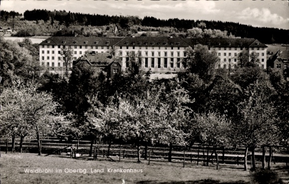 Postcard Waldbröl in the Oberbergisches Land, Hospital