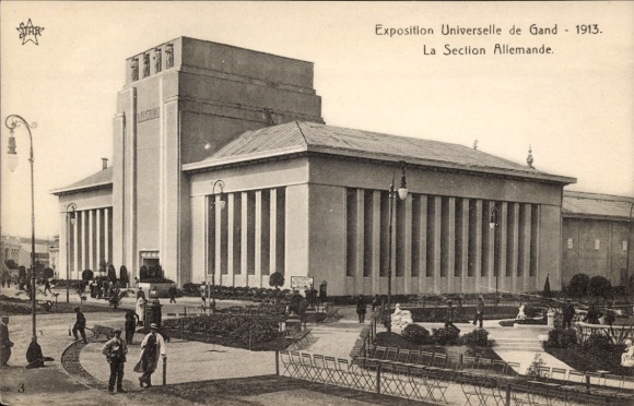 Postcard Gent Gent East Flanders, World Exhibition 1913, German Section
