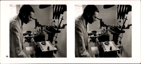 Stereo spatial image photo &quot;The NS model companies&quot;, III 19, No. 329, optician and mechanic Max Schulze