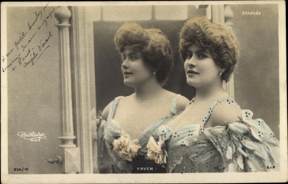 Actrice Marcelle Yrven, Portret, Athene