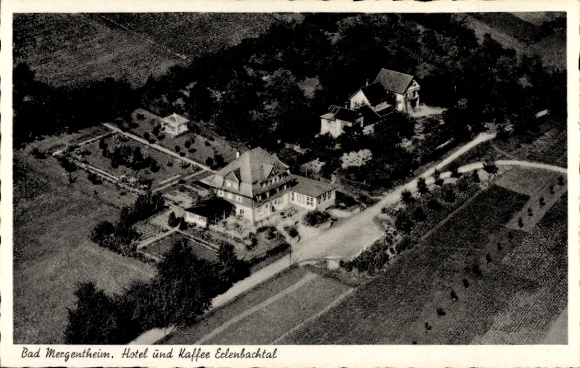 Postcard Bad Mergentheim in Tauberfranken, aerial photograph