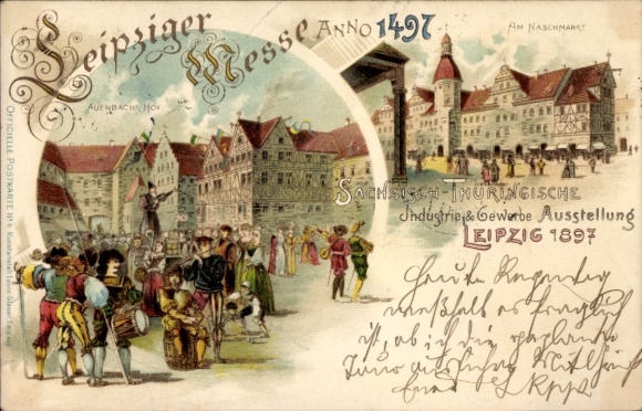 KP Lipsk, Targi Lipskie 1497, Auerbachs Hof, Wystawa Przemysłowo-Handlowa 1897