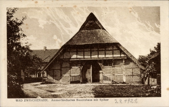 Postcard Bad Zwischenahn near Oldenburg, farmhouse