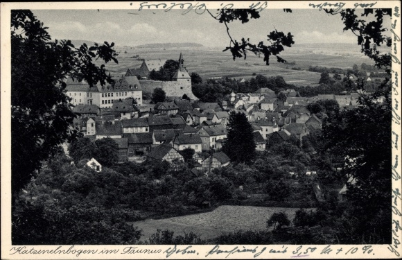 PC Katzenelnbogen Taunus Rhein Lahn district, total view of the place