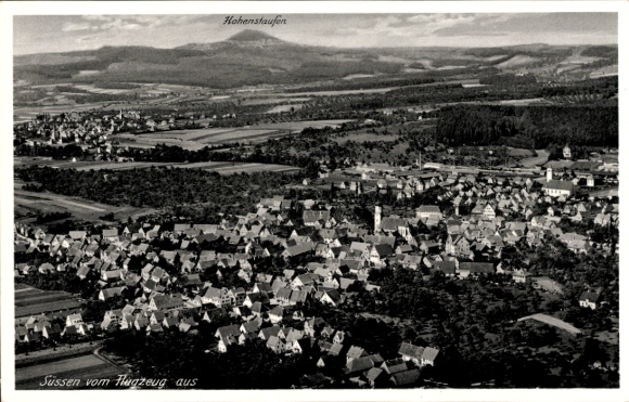 Ak Süssen Landkreis Göppingen, Fliegeraufnahme