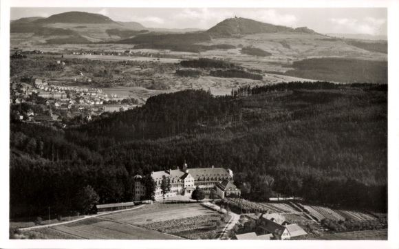 Postcard Schwäbisch Gmünd in Württemberg, aerial photograph, Schönblick recreation home