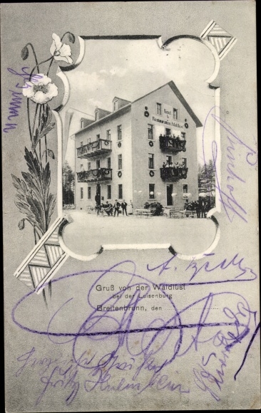 Passepartout PC Breitenbrunn Wunsiedel Fichtelgebirge Upper Franconia, Inn Waldlust bd Luisenburg