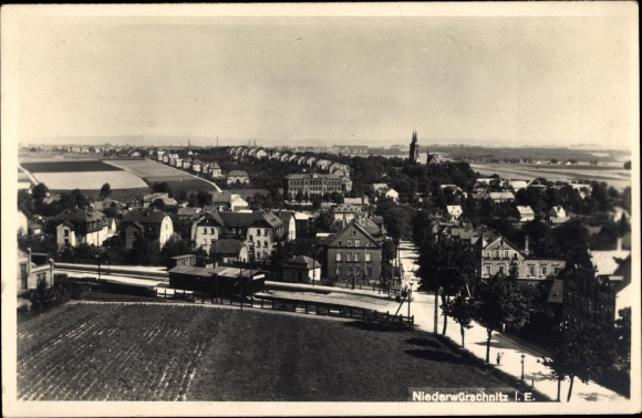 Foto Ak Niederwürschnitz im Erzgebirge Sachsen, Blick auf den Ort