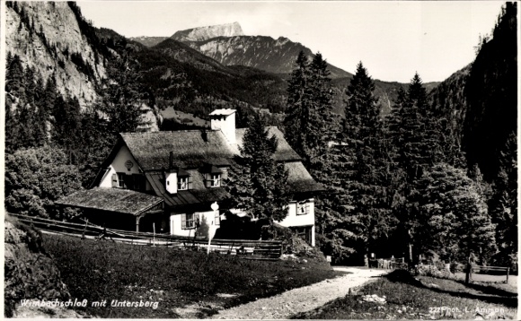 Postcard Ramsau in Berchtesgadener Land Upper Bavaria, Wimbach Castle, Untersberg