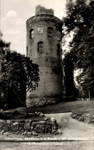 Postcard Lüchow in Lauenburg, castle tower