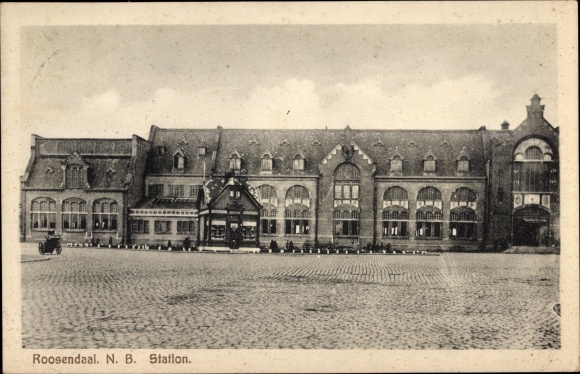 Postcard Roosendaal North Brabant Netherlands, station