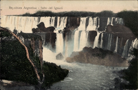 Postcard Salto Argentina, Waterfalls, Republic of Argentina