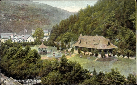 Postcard Glen Helen Isle of Man, partial view