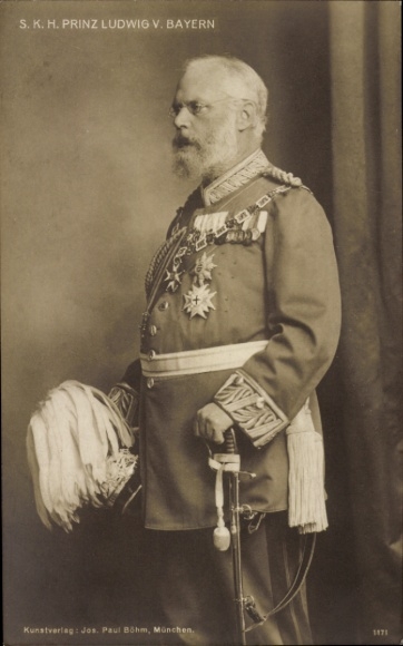 Ak Ludwig Prinz von Bayern, Portrait in Uniform