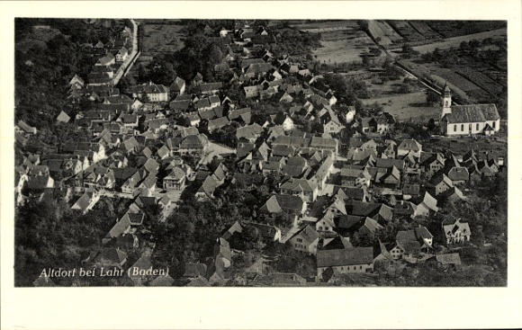 Ak Altdorf (bei Lahr) Ettenheim in Baden, Fliegeraufnahme